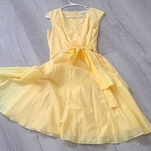 Calvin klein yellow tie dress